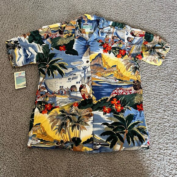 NEW Vintage 80s Reyn Spooner Aloha TPA Honolulu Hawaiian Shirt Rayon Mens Size S - Picture 1 of 8